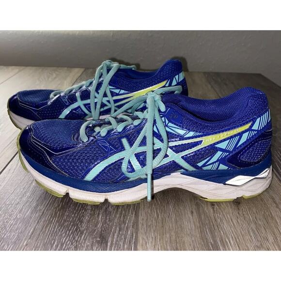 ASICS Gel-Exalt 3 Blue Yellow T666N Womens US Size 6 Running Sneaker Shoes - Picture 5 of 10